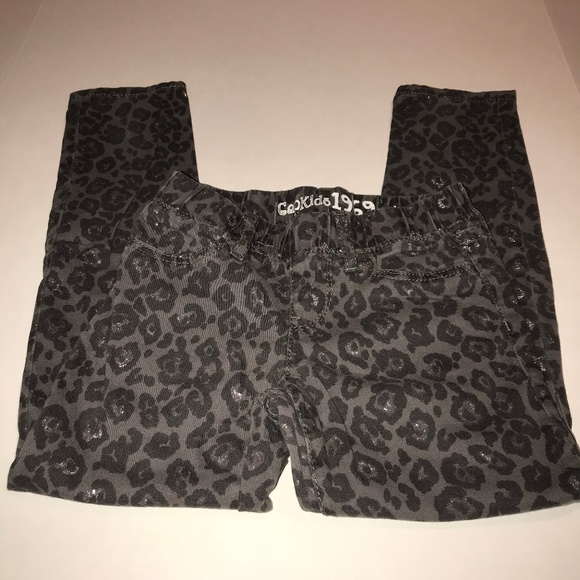 Leopard Print Sparkle Jean Leggings - Picture 1 of 3